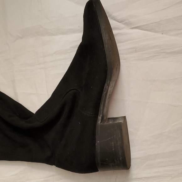 Zara woman's black knee high suade boots size 10 - Picture 5 of 15